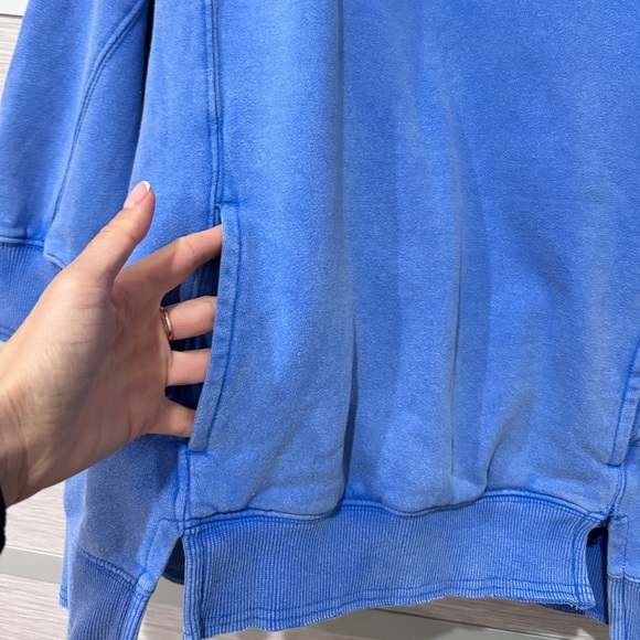We the Free Free People Camden Cozy Super Oversized Sweatshirt In Blue - Picture 4 of 12